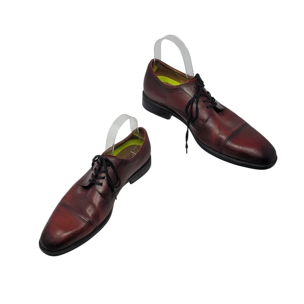 Florsheim Mens Oxblood Burgundy Leather Cap Toe Oxford Shoes 10‎ Professional